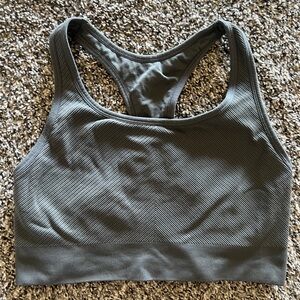 Charcoal Racerback Sports Bra